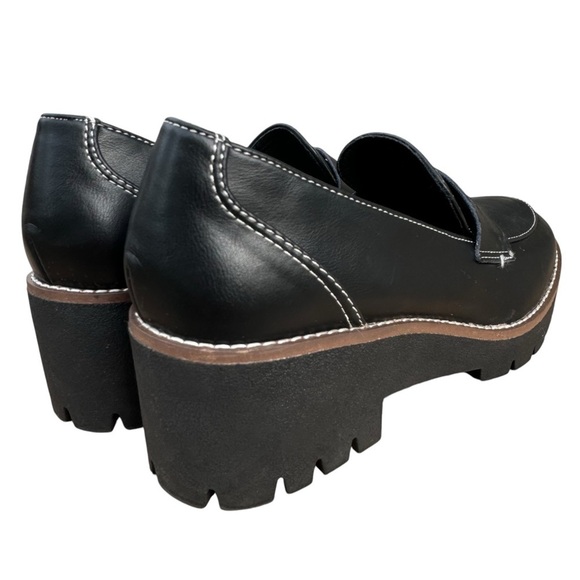 Blondo Daina Black Leather Chunky Lug
Platform Waterproof Penny Loafers Size 9.5 - Picture 5 of 15
